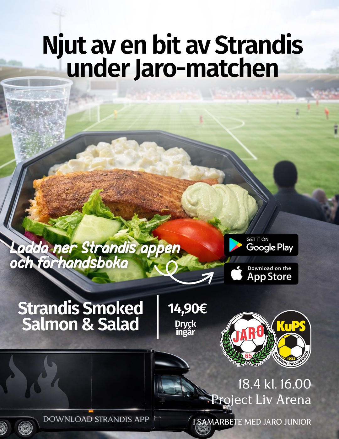Njut af en bid af Strandis på Jaro-matchen