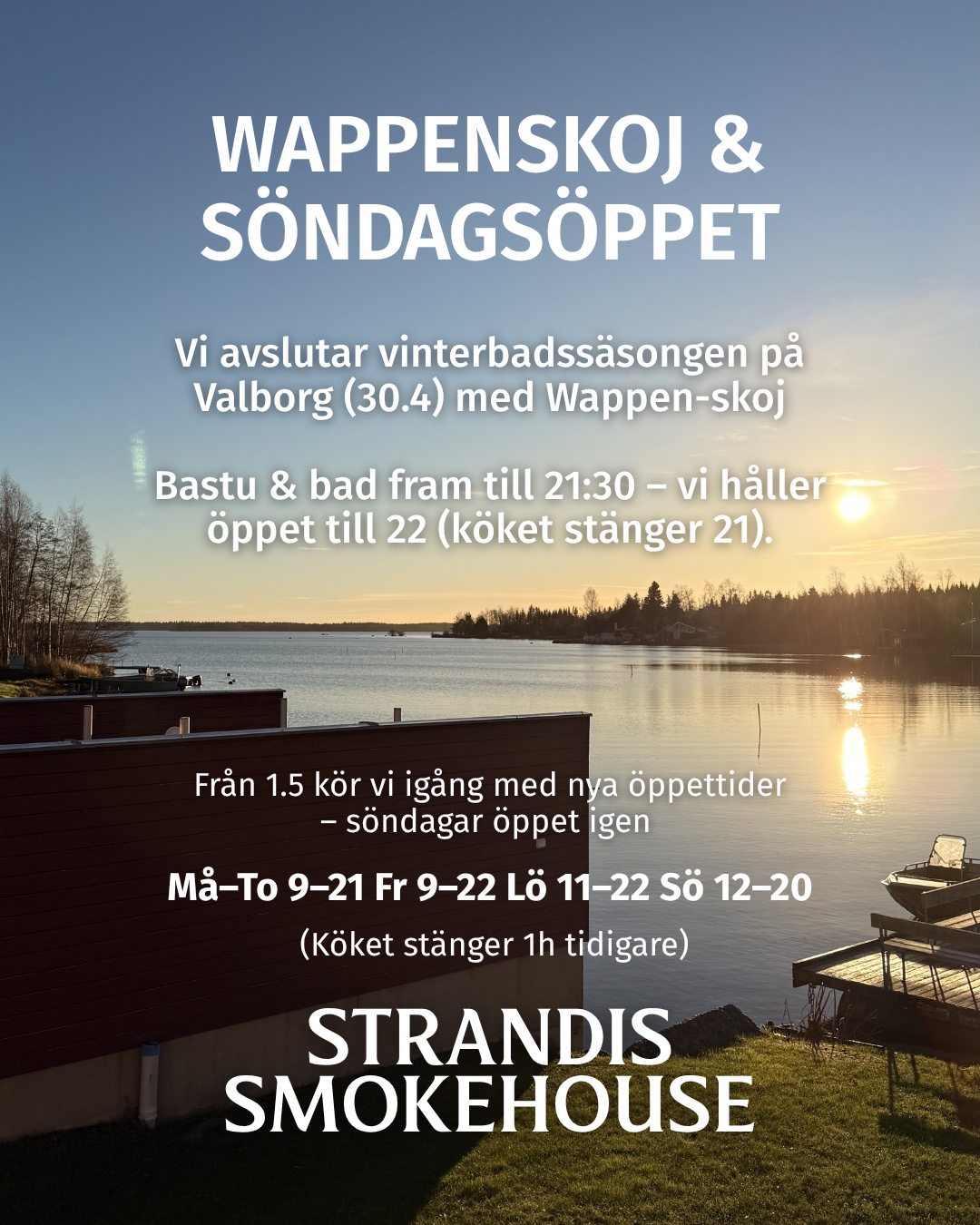 Nya öppettider från 1,5 + Vappen-skoj 30,4
